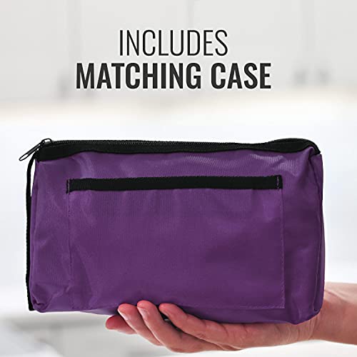 MABIS MatchMates Aneroid Sphygmomanometer and 31' Sprague Rappaport Stethoscope Combination Manual Blood Pressure Kit with Calibrated Nylon Cuff and Oversized Carrying Case, Adult Purple