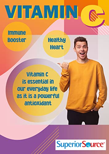Superior Source Vitamin C 500 mg Sublingual Tablets - Buffered VIT C Tangy Orange Melts - Immune System Booster, Energy Vitamins - 90 Count