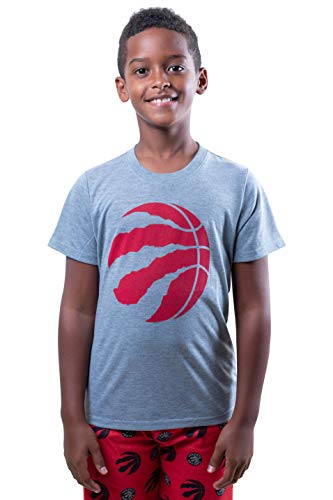 Ultra Game NBA Toronto Raptors Youth 2 Piece Pjs Lounge Pants and Tee Set, Team Color, 7
