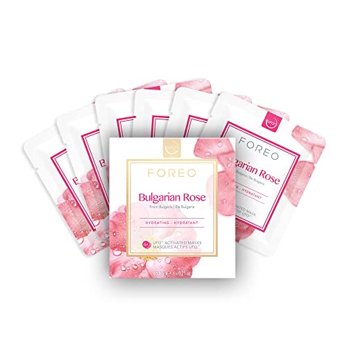FOREO UFO Activated Mask Treatment for Anti-Aging, Bulgarian Rose, 0.21 Ounce (Pack of 6)