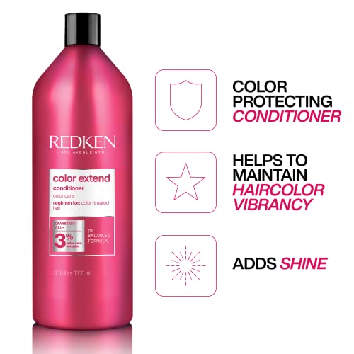 Redken Color Extend Conditioner, Detangles and Smooths Hair While Protecting Color From Fading , 33.8 Fl Oz