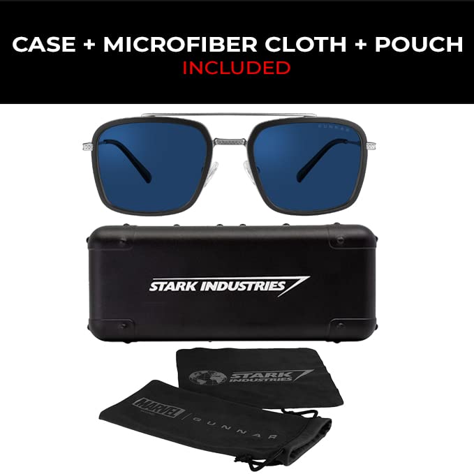 GUNNAR - Stark Industries Edition Blue Light Sunglasses - Blocks 90% Blue Light - Sun Tint