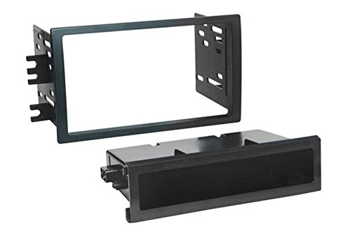 Scosche NN1643B Compatible with 2008-12 Nissan Titan ISO Double DIN and DIN+Pocket Dash Kit, Manual A/C Controls, Non-Navigation Black