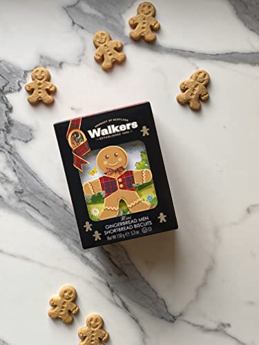 Walker's Shortbread Mini Gingerbread Men Holiday Cookies, Shortbread Biscuits, 5.3 Oz Box (Pack of 10)