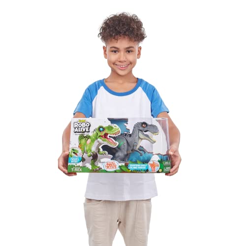 Robo Alive Attacking Grey T-Rex Battery-Powered Robotic Toy by Zuru