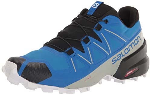 9.5 Salomon Speedcross 5 Trail Running Shoes for Men, Skydiver/Black/White