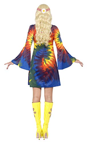 Smiffys womens 1960s Tie Dye Costume, Psychedelic, M - US Size 10-12