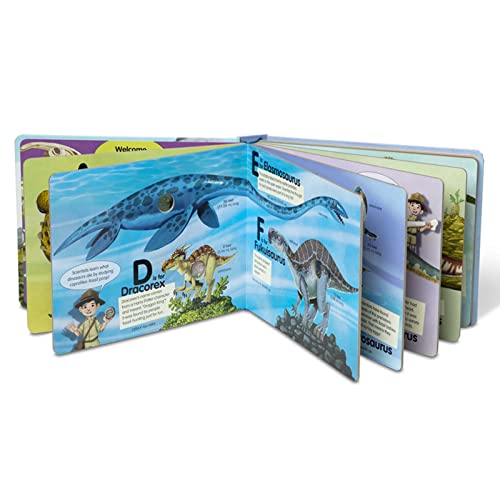 Melissa and Doug Children's Book - Poke-A-Dot: Dinosaurs A to Z (Board Book with Buttons to Pop) - Dinosaur Pop It Book, Push Pop Book For Toddlers And Kids Ages 3+