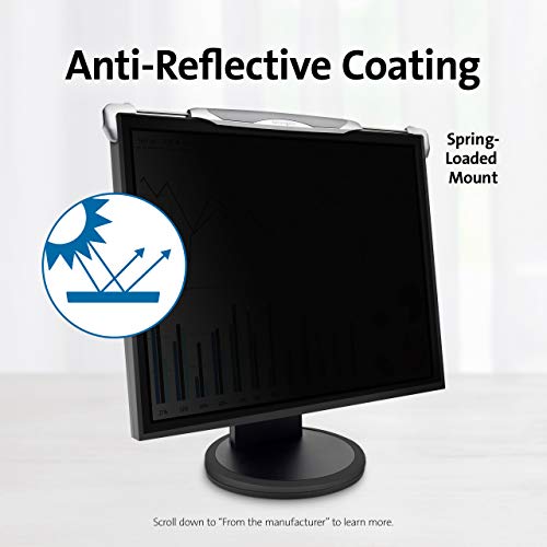 Kensington FS220 Snap2 Privacy Screen for 20-Inch to 22-Inch Widescreen 16:10 Monitors (K55779WW), Black