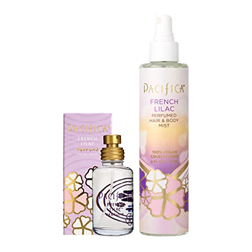 Pacifica Beauty, French Lilac Spray Perfume + Hair and Body Spray, 100% Vegan and Cruelty Free, Clean Fragrance, 2 Count