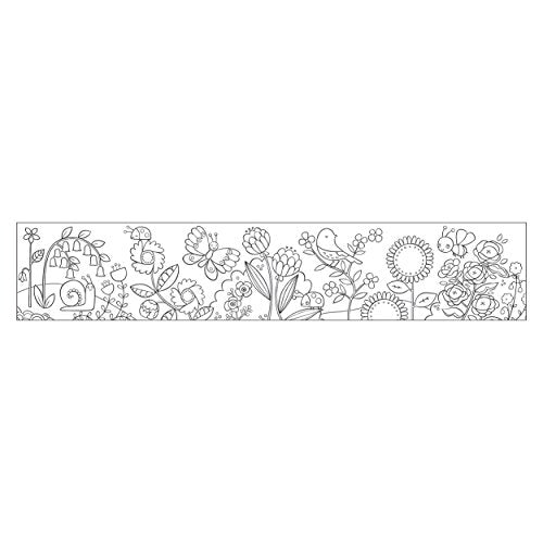 Mudpuppy Flower Garden Mini Coloring Roll