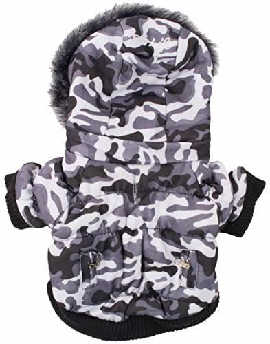 Pet Life Classic Metallic Winter Dog Coat with Zippered Removable Fur Hood - Dog Jacket Features 3M Thinsulate Insulation Warming Technology - Dog Clothes Sizing fits Small, Medium and Large Dogs