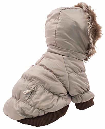 Pet Life Classic Metallic Winter Dog Coat with Zippered Removable Fur Hood - Dog Jacket Features 3M Thinsulate Insulation Warming Technology - Dog Clothes Sizing fits Small, Medium and Large Dogs