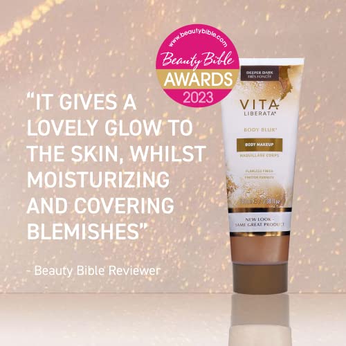 Vita Liberata Body Blur, Leg and Body Makeup. Skin Perfecting Body Foundation for Flawless Bronze, Easy Application, Radiant Glow, Evens Skin Tone,  New Packaging