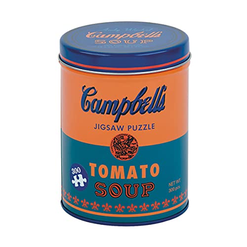 Mudpuppy Andy Warhol Soup Can Orange Jigsaw Puzzle (300 Piece) Packaged in Soup Can Metal Can, Model:9780735353879