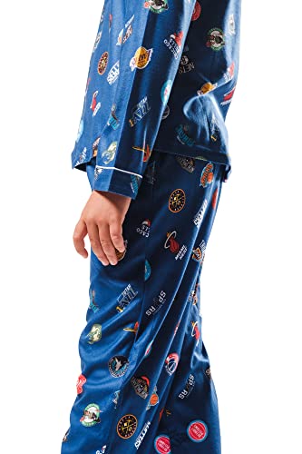 Ultra Game NBA Multi Team Youth 2 Piece Soft Tee Shirt and Lounge Pants Sleepwear Loungewear Pajama Set, Team Color, 10/12