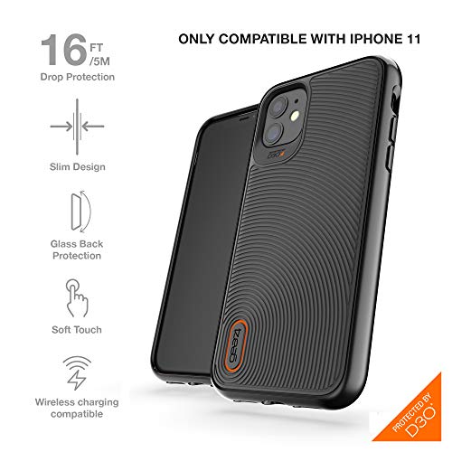 Gear4 ZAGG Battersea Compatible with iPhone 11 Case, Advanced Impact Protection with Integrated D3O Technology Phone Cover - Black