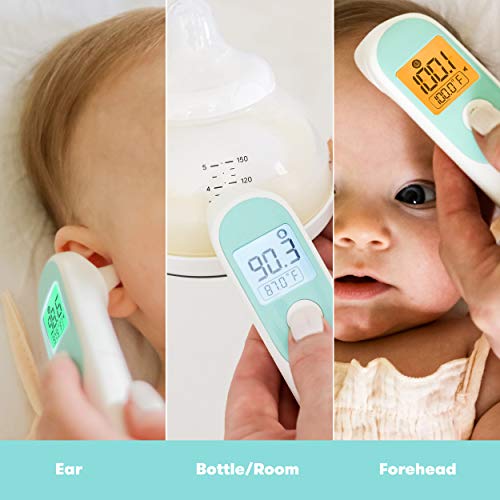 Frida Baby Infrared Thermometer 3-in-1 Ear, Forehead + Touchless for Babies, Toddlers, Adults, and Bottle Temperatures