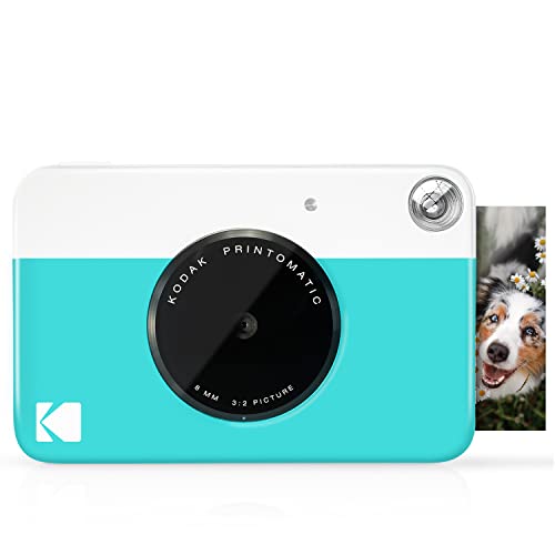 KODAK Printomatic Digital Instant Print Camera - Full Color Prints On ZINK 2x3' Sticky-Backed Photo Paper (Blue) Print Memories Instantly