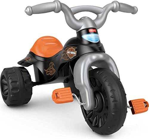 Fisher-Price Harley-Davidson Toddler Tricycle Tough Trike Bike With Handlebar Grips and Storage For Preschool Kids Ages 2+ Years [Amazon Exclusive]