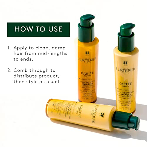 Rene Furterer KARITE NUTRI Intense Nourishing Day Cream, Leave-in Cream, Shea Oil, Shea Butter, 3.3 Fl Oz (Pack of 1)