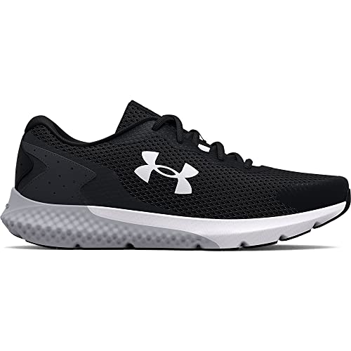Under Armour Men's Charged Rogue 3 Road Running Shoe, Black (002)/White, 10.5