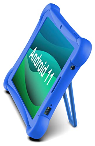 Visual Land Tablet 10 Inch Android 11 Tablets, Prestige Elite 10QH Android 11 10.1 Inch HD IPS Tablet, 32GB Storage, 2GB RAM, Quad-Core Processor, with Protective Bumper Case - Blue (2022 Release)