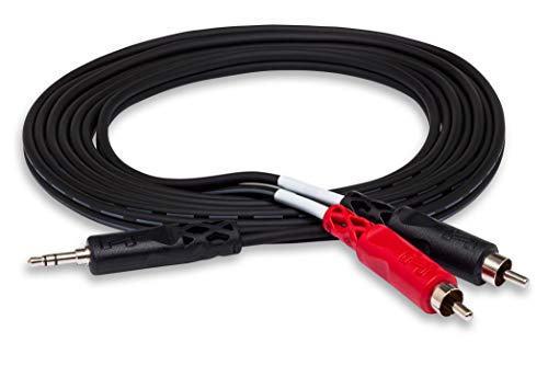 Hosa CMR-203 3.5 mm TRS to Dual RCA Stereo Breakout Cable, 3 Feet