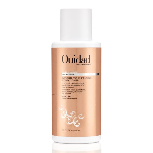 Ouidad Curl Shaper Double Duty Weightless Cleansing Conditioner Travel Size, 3.2 Fl Oz