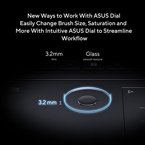 ASUS Zenbook Pro 16X OLED 16' 4K OLED 16:10 Touch Display, Dial, Intel i7-12700H CPU, GeForce RTX 3060 Graphics, 16GB RAM, 1TB SSD, Windows 11 Home, Tech Black, UX7602ZM-DB74T