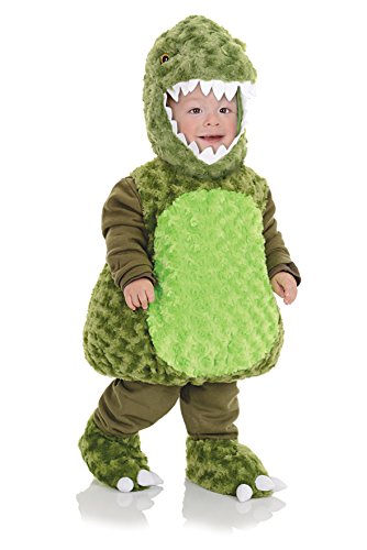 Underwraps Jumpsuit Toddler's T-Rex Belly Babies Costume, Green, Medium (18-24)