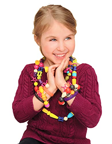 B. toys – Pop Snap Bead Jewelry Set for Kids – Pop Arty! – DIY Craft Jewelry Making Kit – Creative Necklaces, Rings, Bracelets – 4 years + (275 Pcs)