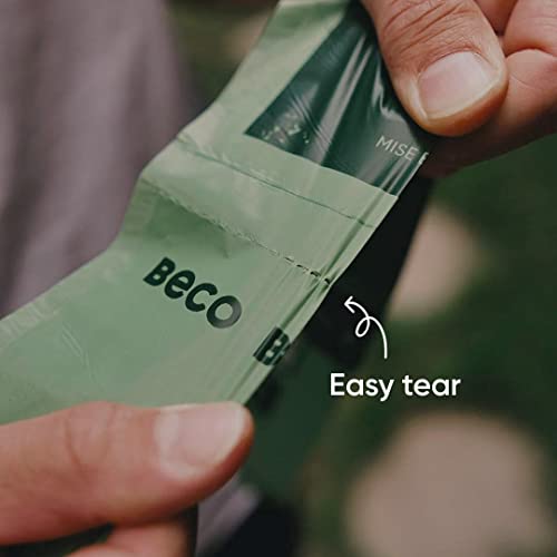 Beco Dog Poop Bags, 270 Strong and Disposable Waste Bags for Dogs, Leak-Proof and Odor-Blocking Dispenser Refill Rolls, 18 Rolls of 15 Fresh Mint Scented Doggy Bags