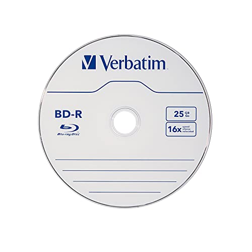 Verbatim BD-R 25GB 16X Blu-ray Recordable Media Disc - 10 Pack Spindle - 97238