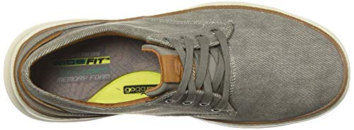Skechers mens Skechers Men s Moreno Canvas Oxford Shoe, Beige (Tpe 578), 12 US