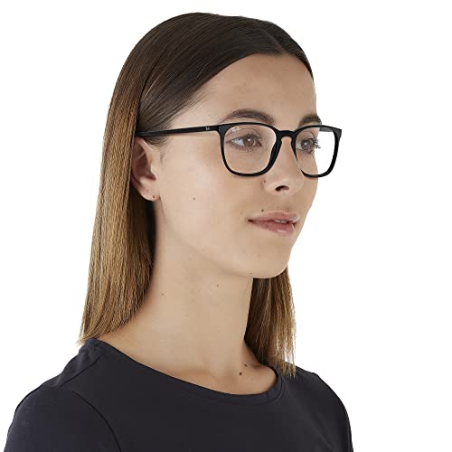 Ray-Ban RX5387 Square Prescription Eyeglass Frames, Black/Demo Lens, 52 mm