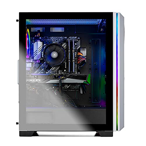 Skytech Chronos Gaming PC Desktop - AMD Ryzen 5 5600X 3.7GHz, RTX 3070 8GB, 16GB DDR4 3200, 1TB NVME, 650W Gold PSU, Windows 10 Home 64-bit, AC WiFi, White