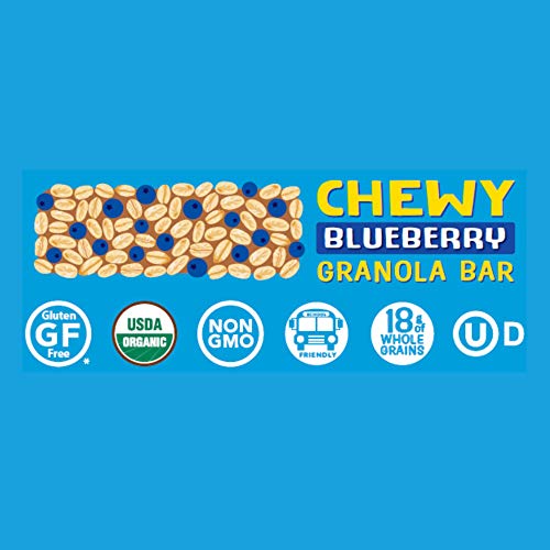 Don't Go Nuts Nut-Free Organic Chewy Granola Bar, Blueberry, 12 Count, Non GMO, Gluten Free