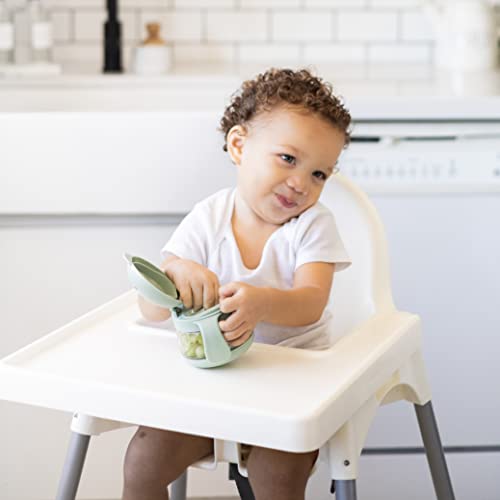 Ubbi Tweat No Spill Snack Container for Kids, BPA-Free, Toddler Snack Container, Sage