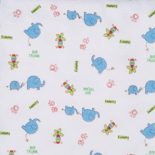 Spasilk Receiving Baby Blanket, 100% Cotton Flannel Blanket, Pack of 4, Blue