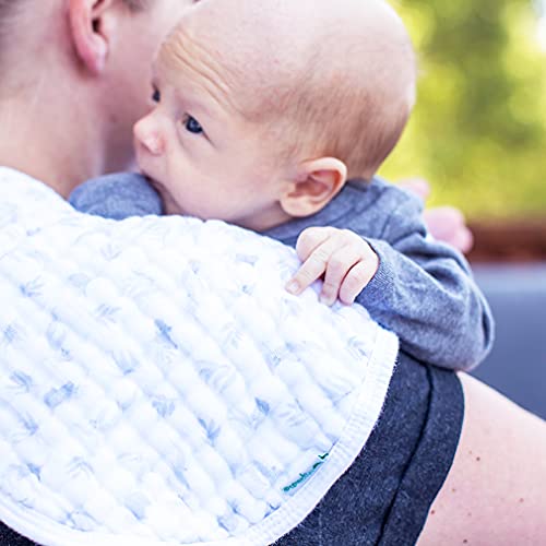 green sprouts Muslin Burp Cloths made from Organic Cotton | 4 absorbent layers protect from sniffles, drips and drools | 100% organic cotton muslin, Super soft and softer with every wash, Machine washable