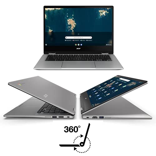 Acer Chromebook Spin 314 Convertible Laptop | Intel Pentium Silver N6000 | 14' Full HD IPS Touch Display | 8GB LPDDR4X | 64GB eMMC | Intel Wi-Fi 6 AX201 | Backlit KB | Chrome OS | CP314-1HN-P138