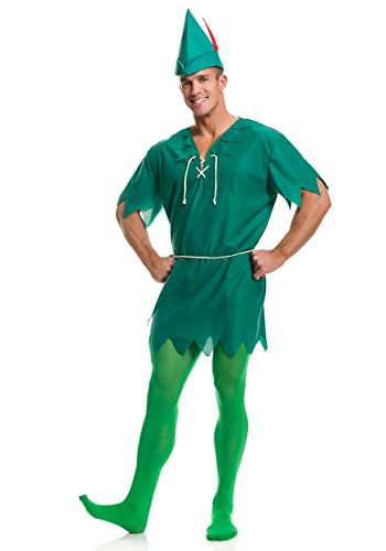Charades Men's Peter Pan Costume Large Green