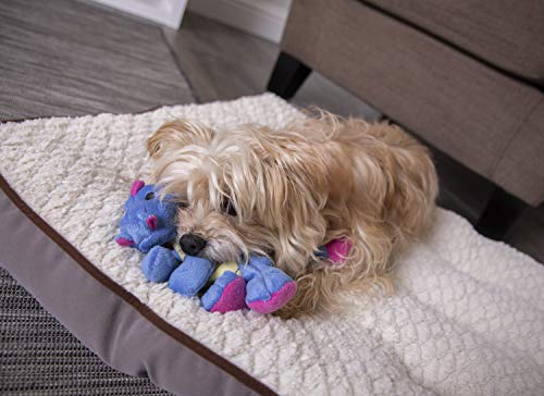 goDog Dragons Squeaker Plush Pet Toy for Dogs and Puppies, Soft and Durable, Tough and Chew Resistant, Reinforced Seams - Periwinkle, Small