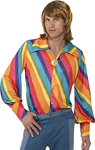 Smiffys 1970s Colour Shirt, M - US Size 38'-40'
