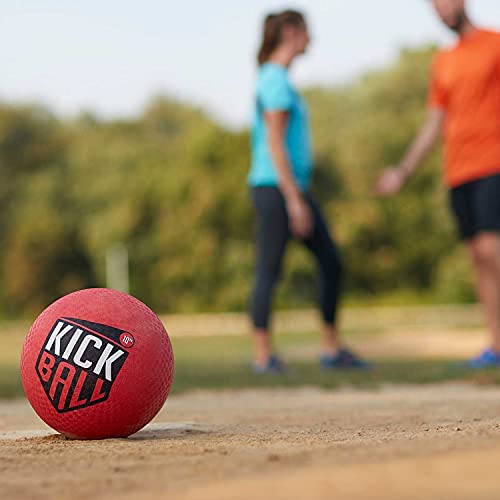 Franklin Sports Rubber Kickball - Kids Playground Ball for Dodgeball + Kickball - 10' Bouncy Ball for Outdoor Games - Red