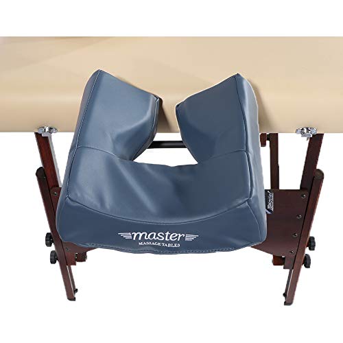 Master Massage Patented Memory Foam Ergonomic Dream Face Cushion Pillow Headrest, Royal Blue