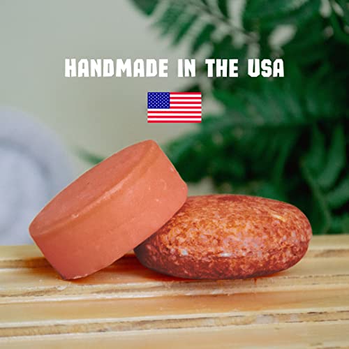 Argan Oil Shampoo And Conditioner Bar Set - 100% Vegan And Plastic Free Shampoo And Conditioner with Essential Oil - Handmade In The USA.