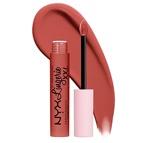 NYX PROFESSIONAL MAKEUP Lip Lingerie XXL Matte Liquid Lipstick - Peach Flirt (Orange Peach)