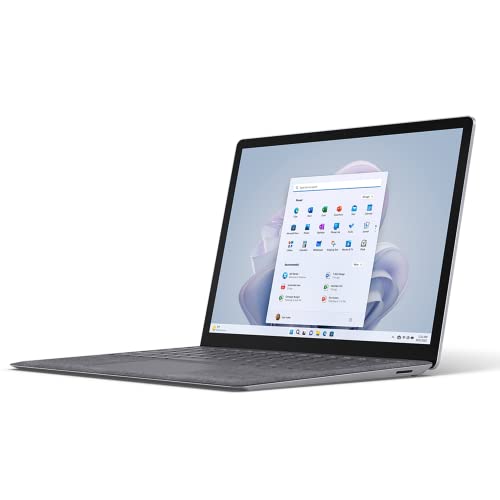 Microsoft Surface Laptop 5 (2022), 13.5' Touch Screen, Thin and Lightweight, Long Battery Life, Fast Intel i5 Processor for Multi-Tasking, 512GB Storage with Windows 11, Platinum